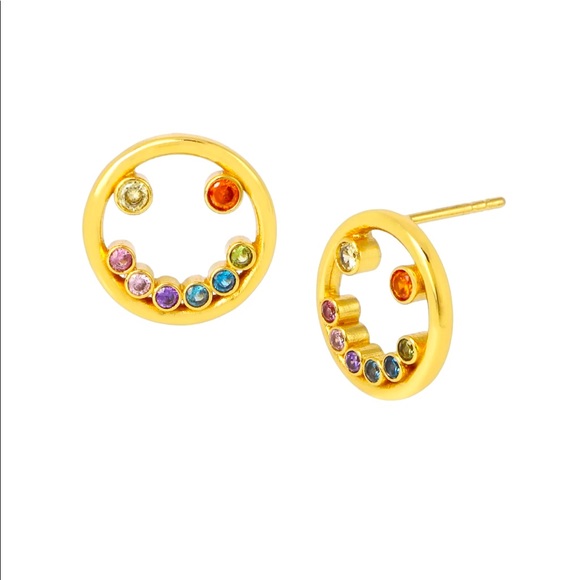 Kurt Geiger Jewelry - NWOT KURT GEIGER LONDON Crystal Smiley Stud Earrings